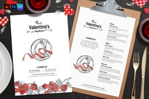 Valentines Day Menu Template