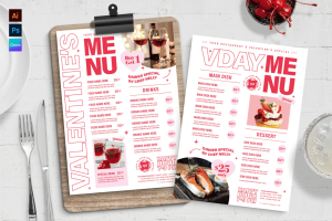 Valentine’s Day Menu Template