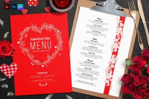 Valentine’s Menu Layout