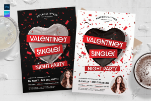 Valentine’s Singles Party Flyer Template