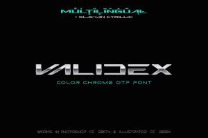 Validex Color Metallic Font