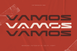 VAMOS – Modern Futuristic Scifi Font
