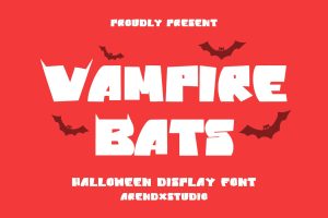 Vampire Bats – Halloween Display Font