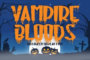 Vampire Bloods – Dripping Halloween Font