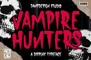 Vampire Hunters Horror Display Font