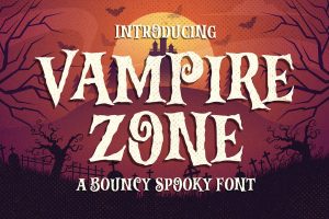 Vampire Zone a Horror Spooky Scary Halloween Font