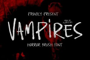Vampires Horror Brush Font