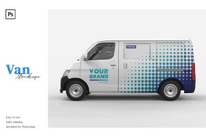 Van Car Side View Mockup