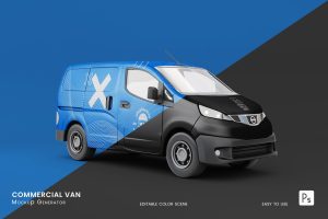 Van Cargo Commercial Mockup