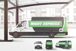 Van Vehicle Branding Mockup