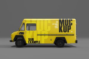 van vehicle mockup