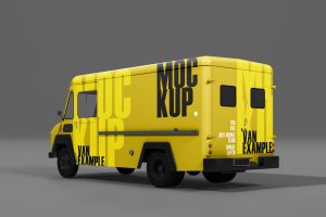 van vehicle mockup