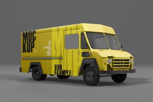 van vehicle mockup