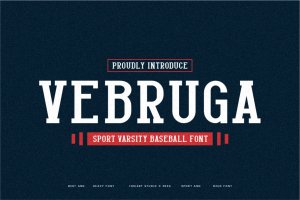 Vebruga – Varsity Baseball Font