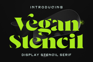 Vegan – A Display Stencil Font