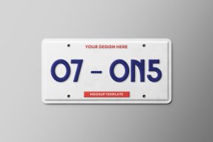 Vehicle Registration Plate Mockup