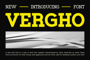Vergho – Modern Slab Serif