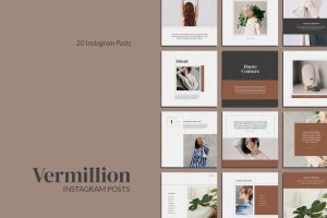 Vermillion Instagram Post Templates