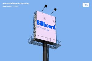 Vertical Billboard Mockup