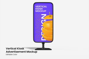 Vertical Kiosk Advertisement Mockup