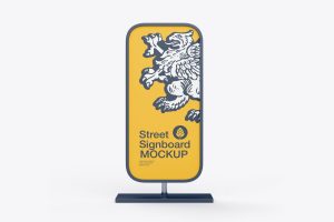 Vertical Kiosk Advertisement Mockup