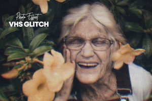 Vhs Glitch photo effect