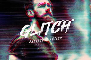 VHS Glitch Photoshop Action