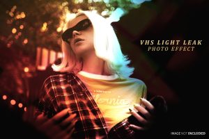 Vhs Light leak photo effect