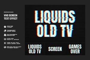 VHS Screen Text Effect