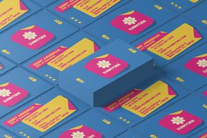 Vibrant Sticker Business Card