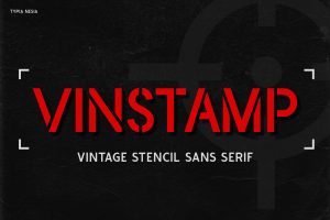 Vinstamp – Military Game Stencil Font