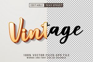 Vintage 3d Text – Editable Text Effect