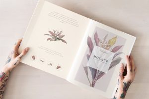 Vintage book design mockup