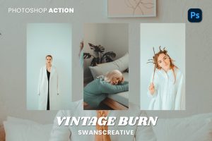 Vintage Burn Photoshop Action