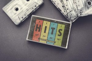 Vintage Cassette Tape Case With Cassette Mockup