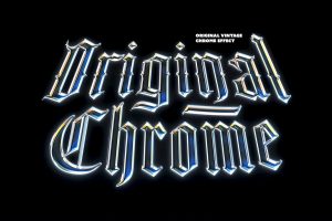 Vintage Chrome Text Effect