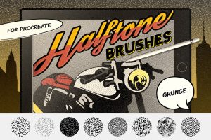Vintage Comics: Grunge Procreate Brushes