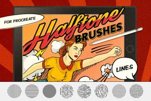 Vintage Comics: Line Procreate Brushes