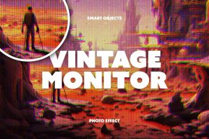 Vintage Crt Monitor Photo Effect