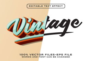 Vintage Editable Text Effect
