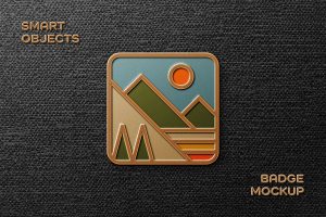 Vintage Enamel Pin Mockup