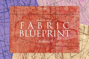 Vintage Fabric Blueprint Textures 2