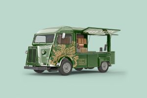 Vintage Food Truck Mockup