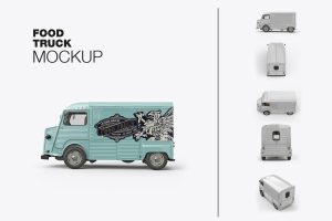 Vintage Food Truck Mockup