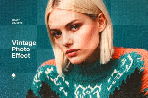 Vintage Halftone Photo Effect