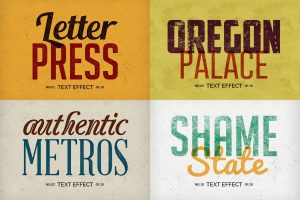 Vintage Letterpress Text Effects