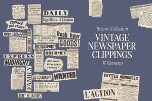 Vintage Newspaper Clippings