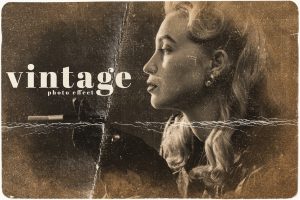 Vintage Photo Look Photoshop Effect Template