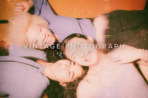Vintage Photograph Image Effect Mockup