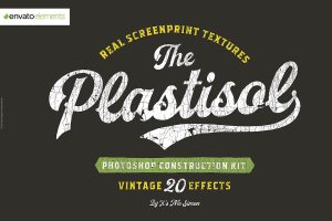 Vintage plastisol cracked textures